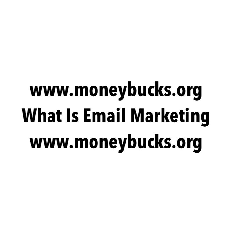 What Is Email Marketing. www.moneybucks.org