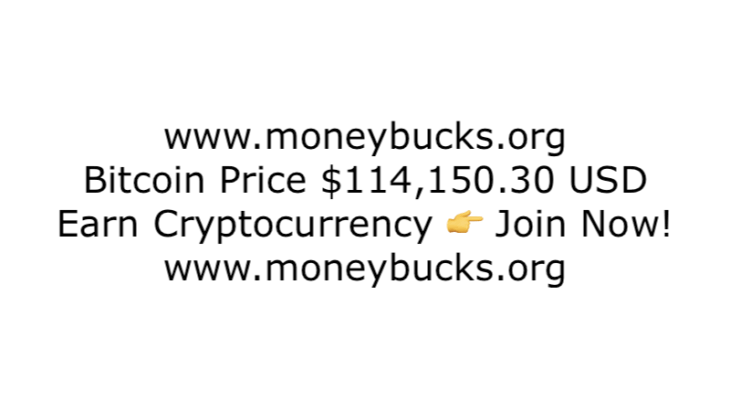 Bitcoin Price $114,150.30 USD. www.moneybucks.org