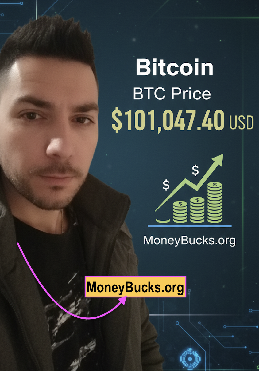 Bitcoin BTC Price $101.047.40 USD. moneybucks.org