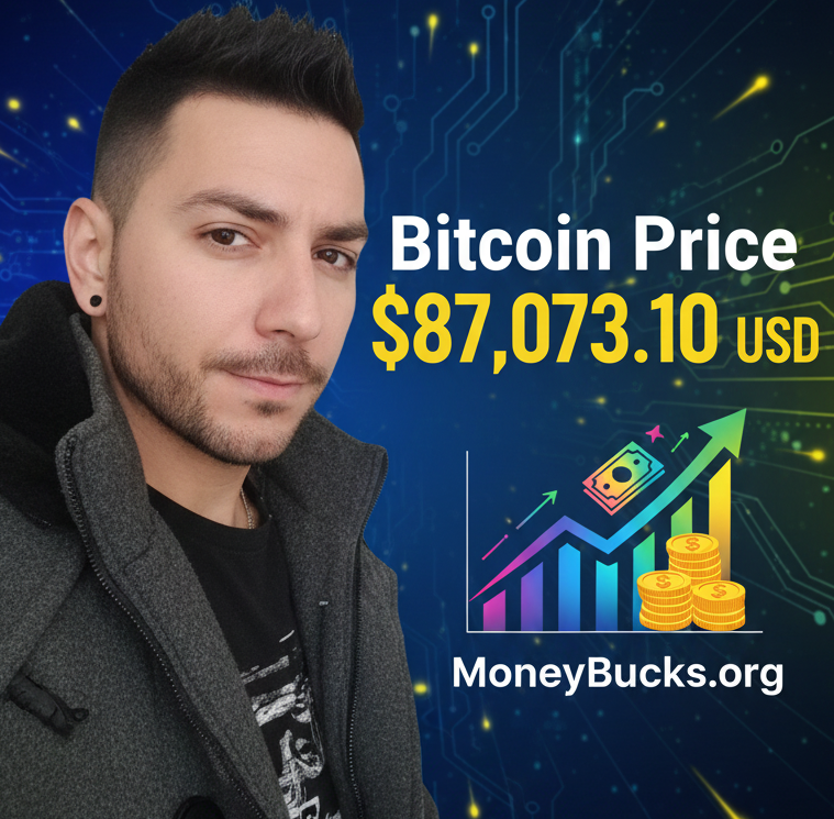 Bitcoin Price $87.073.10 USD. moneybucks.org