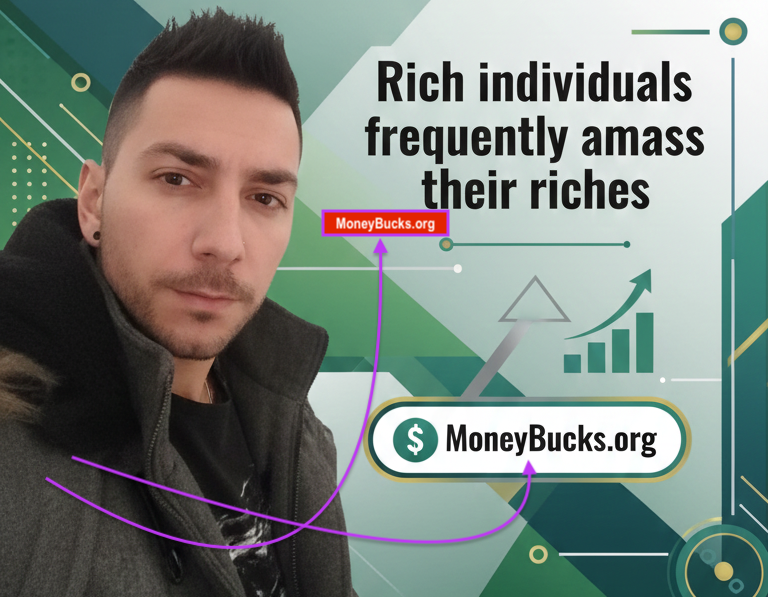 Rich individuals frequently amass their riches. moneybucks.org